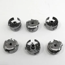 EMBROIDERY BOBBIN CASE 6 EACH for TAJIMA,BARUDAN,BROTHER  (USES L BOBBINS)