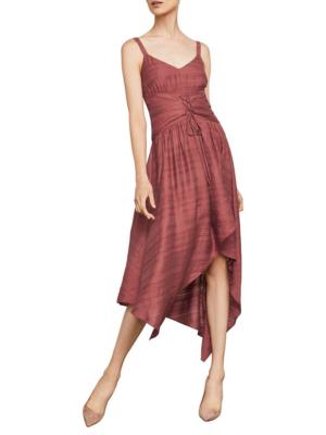 BCBGMAXAZRIA Corset Lace-Up Asymmetrical Dress Size XS