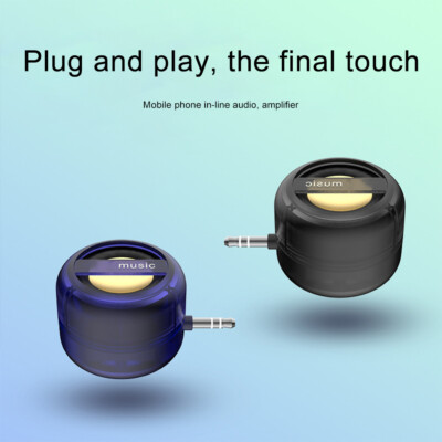 Mini Music Speaker 3.5mm AUX Type-C Audio Jack MP3 Player Amplifier for Phone