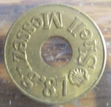 1987 Messezug' Shell Einkaufen Gewinnen German Token - Shell Oil Gas Fuel