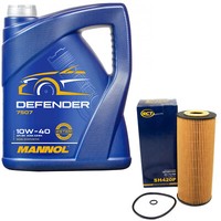 MotoröL Set 10W-40 5 Liter + ÖLfilter FüR Audi A3 Seat Skoda VW Golf Caddy 1.9