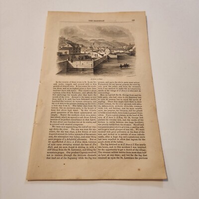 View Of L'ance A L'Eau Canada c. 1859 Engraving (359)