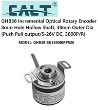 GHB38 -8G3600BMP526 Incremental Optical Rotary Encoder 8Mm Hole Hollow Shaft