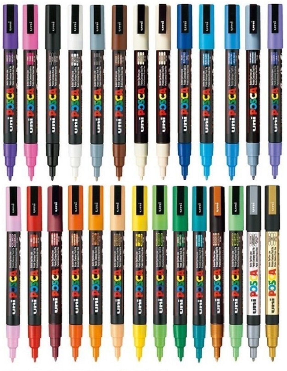 Uni Posca Acrylic Pens The Range POSCA Paint Pen Range PC-1MR