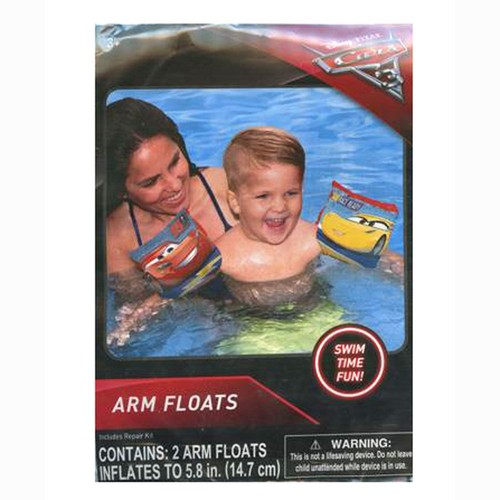 Brazaletes flotadores Disney Pixar Cars Lightning McQueen para niños + juguete de pelota de playa para piscina - Imagen 2 de 7