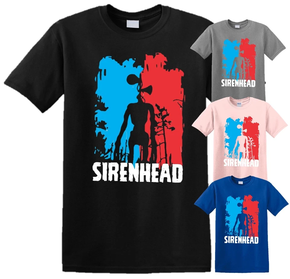 GILDAN T-Shirt Alien Sirenenkopf Horror Monster Scary Männer Kinder Frauen Top Halloween Geschenk