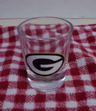NFL FOOTBALL 2.25" TALL CLEAR SHOT GLASS EX AUCT#11788
