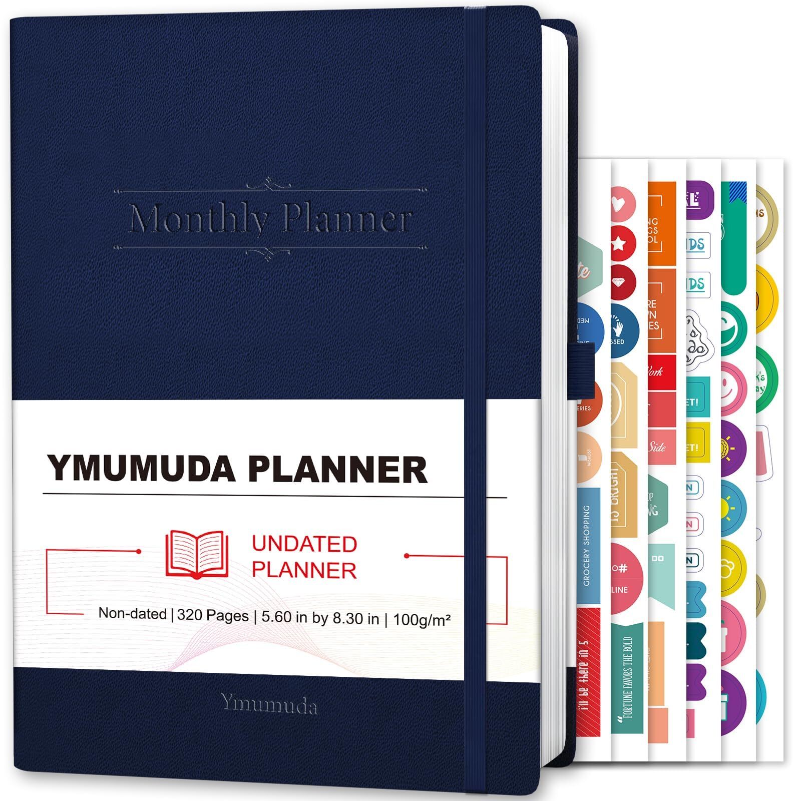 Ymumuda Daily Planner Undated Weekly Monthly Planner Notebook with Hourly Sch...