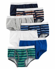 NWT Oshkosh B'gosh Boys Size 4 Underwear 7 pack Briefs New Solid  Stripes