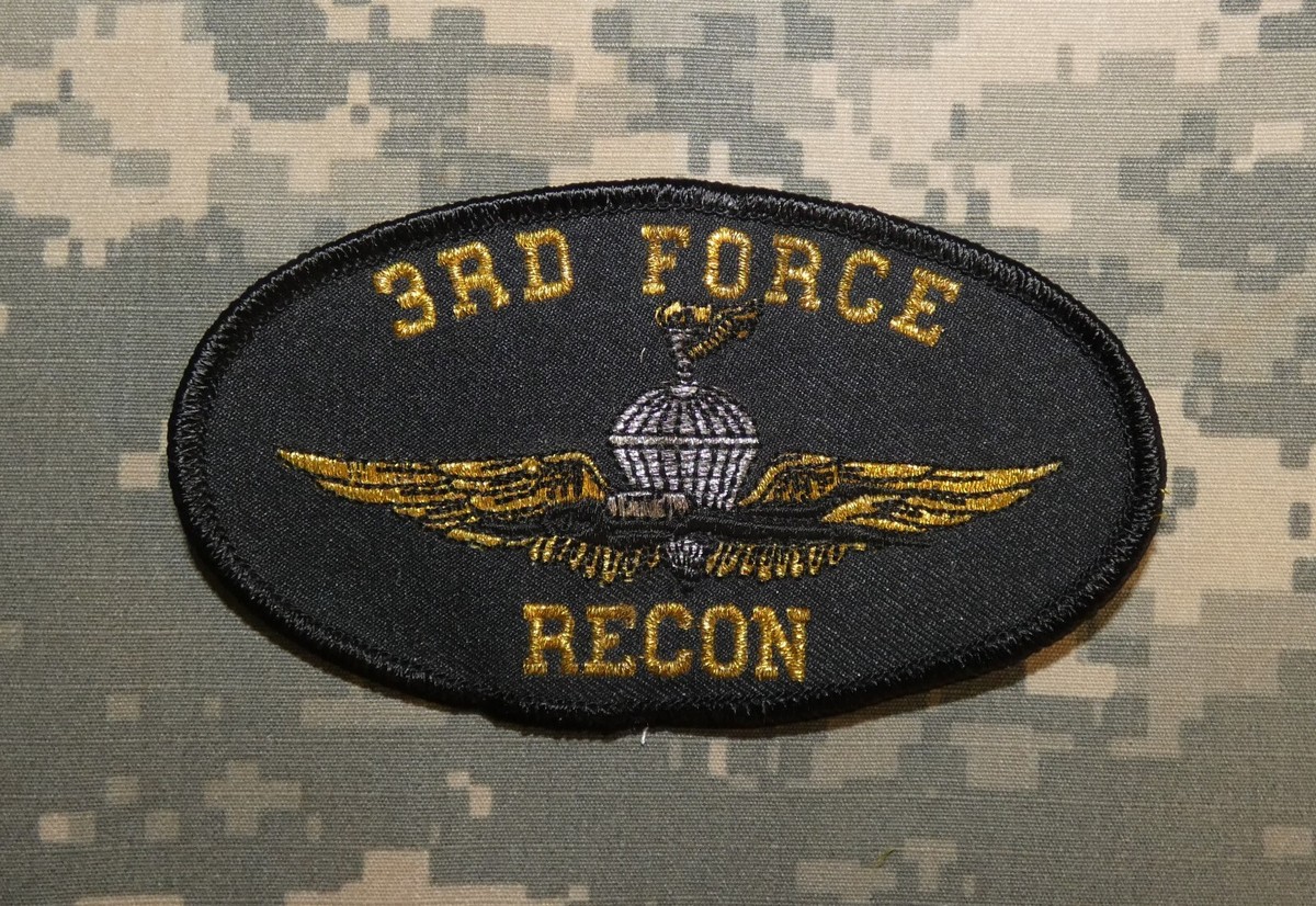 Vintage USMC Marine Corps 3rd Force Recon Company Embroidered