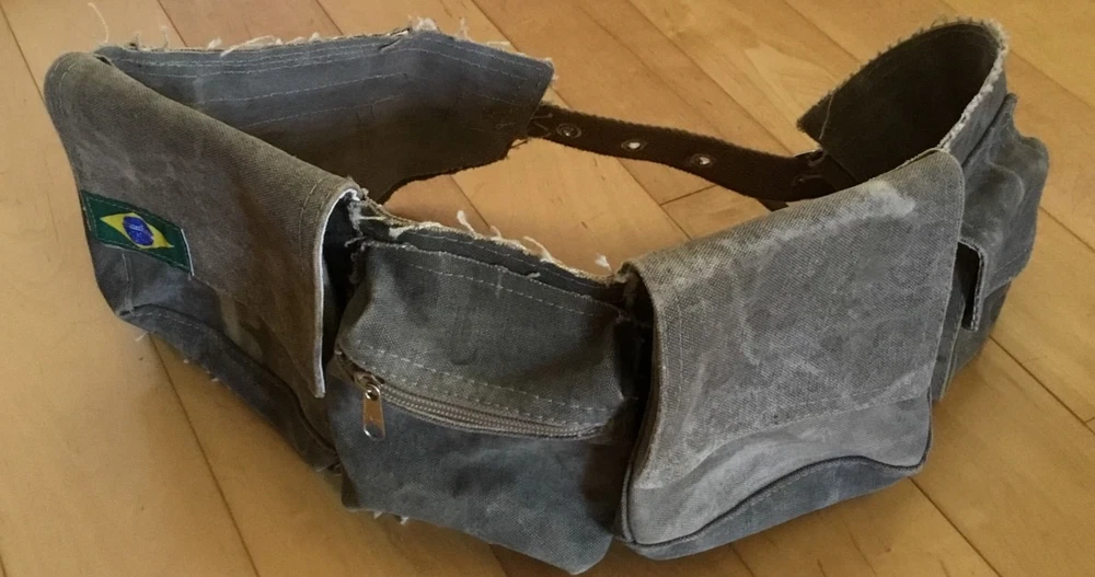 weist belt bag dark canvas