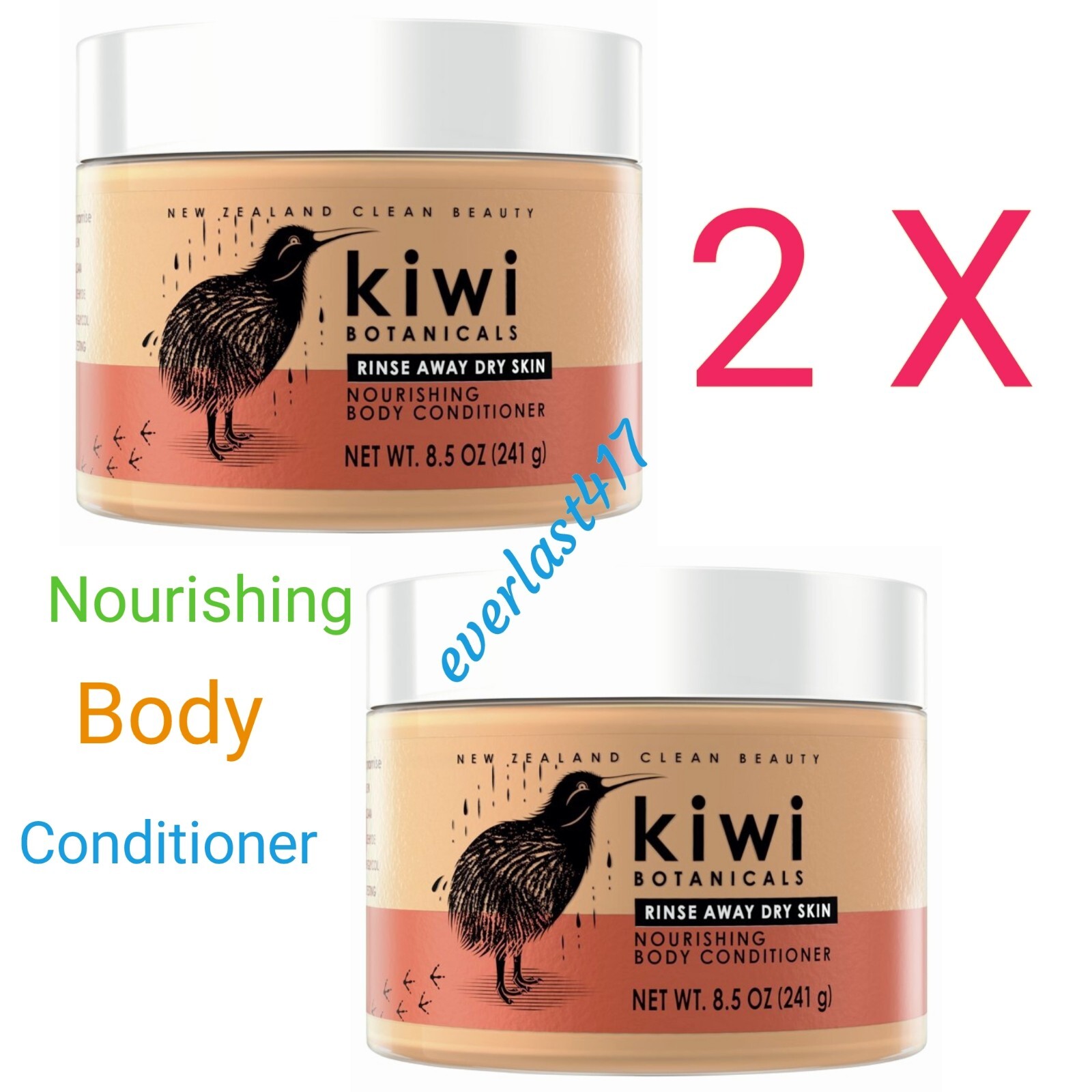 KIWI Botanicals Body Conditioner Shea Butter & Manuka Honey 241g 2 Pack smooth