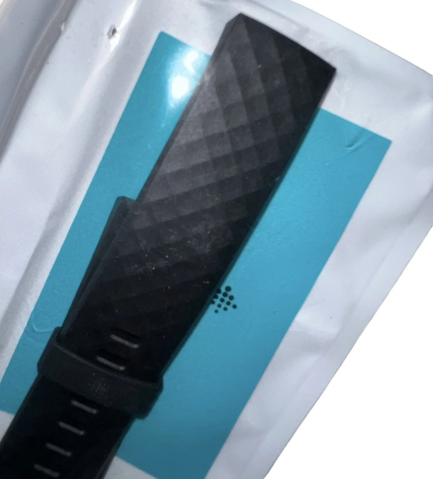 Подлинный классический ремешок для аксессуаров Fitbit Charge 3 Charge 4 большой черный - Изображение 2 из 4