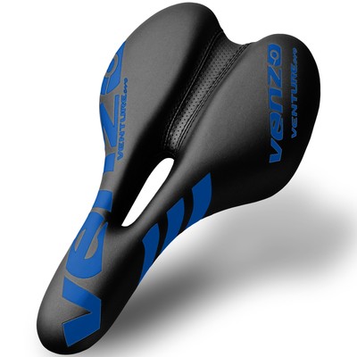 Venzo Comfortable MTB Road Exercise Trekking Hybrid Bike Saddle Seat Blue