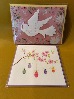 2 Papyrus Happy Easter Rejoice Cards