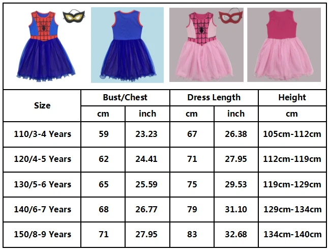 Kids Girls Spidergirl Costume Dress Up Superhero Spider-man Fancy Dress Cosplay - Image 2 of 4