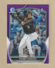2023 Bowman 1st Chrome Wilber Sanchez PURPLE Refractor Parallel #'d 083/250 RC