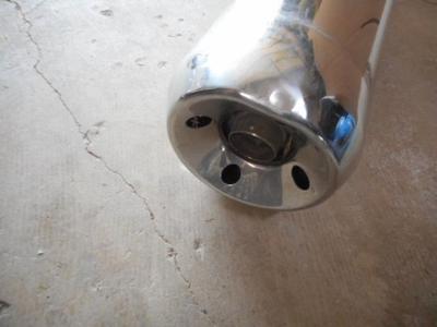 2006-2010 Kawasaki ZX14 Ninja LH Chrome Exhaust Pipe Muffler
