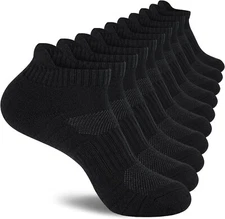 Mens 100% Cotton Ankel Socks Cushioned Running Moisture Wicking Breathable socks