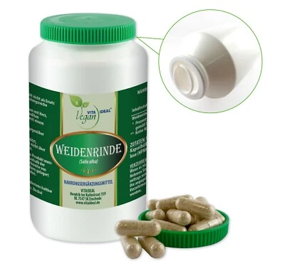 VITA IDEAL Vegan® WILLOW BARK CAPSULES Salicis alba Cort - WILLOW - BARK Powder