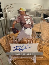 2023 Leaf Trinity Baseball Jairo Iriarte #/99 SSP Clear Rookie RC Auto 🔥📈
