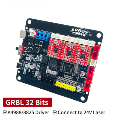 CNC-besturingskaart, ANNOY TOOLS 3-assige 32-bits GRBL 1.1F-controller, A4988 stappenmotor spindelbestuurder, besturingskaart, voor 500W spindel/NEMA23 stappenmotor/laser