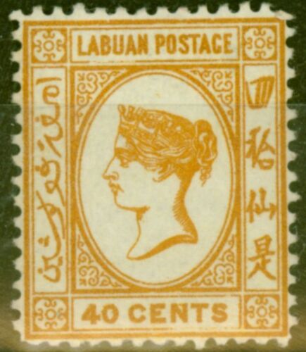Labuan 1893 40c Brown-Buff SG47a Fine Mtd Mint (16) - Foto 1 di 1
