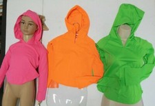 Dance Hip Hop long sleeve Hoody Ladies or Child Sizes 3 Neon Colors polyester