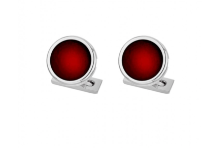 S.T. Dupont Round Atelier Sunburst Red Cufflinks, 005536, 5536