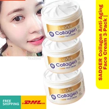 SADOER Collagen Anti‑Aging Face Cream 3‑Pack | Brighten, Hydrate, Smooth Fine Li