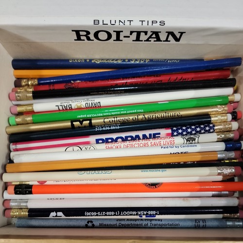 (90pc) Vintage Pencils Novelty Advertising Lot Y2K 70s School Box Roi-Tan Cigars - Picture 9 of 16