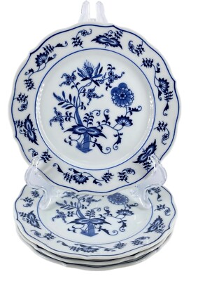 4 Vtg Blue Danube Japan 6 3/4” Bread Dessert Plate Porcelain