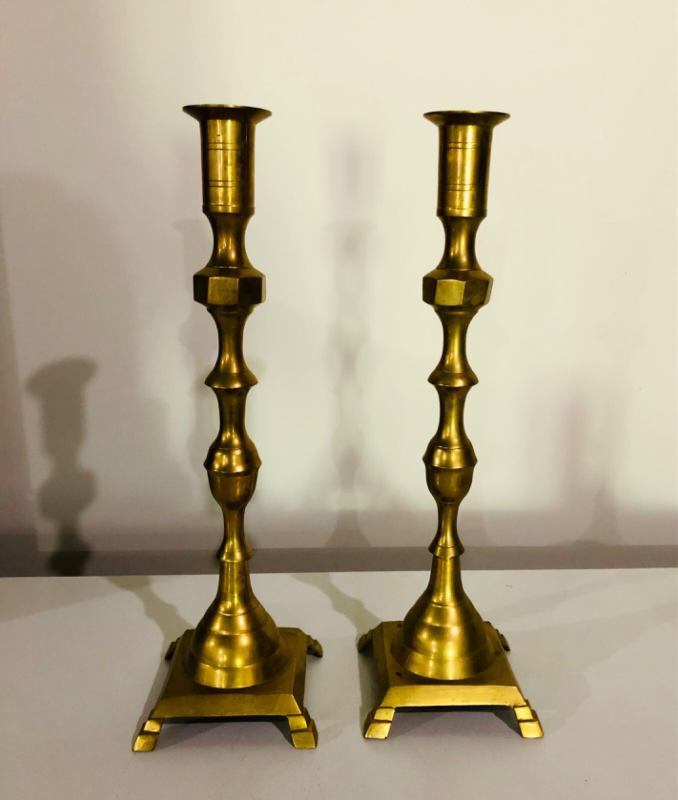 Elegant 20-Inch Brass Candlesticks Set of 2 for Home Decor