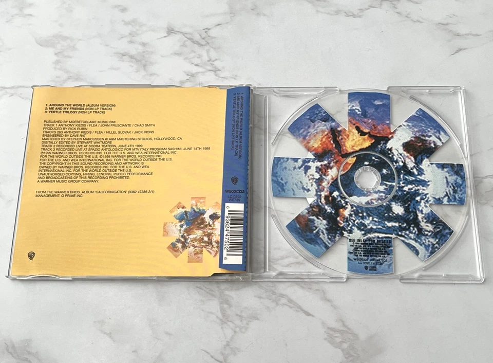 Red Hot Chili Peppers Around The World CD Single LTD ED UK IMPORT w/Hype Sticker Foto 3 de 4