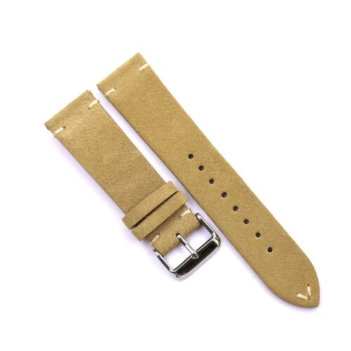 Correa de reloj de cuero gamuza de liberación rápida premium 18 mm 20 mm 22 mm universal - Imagen 16 de 19