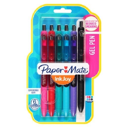 PAPER MATE INK JOY GEL PENS Set of 6 Medium Point 0.7mm 1951713 Brand