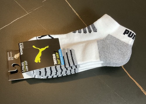 PUMA 3pk-360 Grip Terry Low Cut Socks For Women’s Size 9-11 (Brand New) - 第 1/8 張圖片