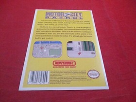 Motor City Patrol Nintendo NES Store Promo Display Card ONLY