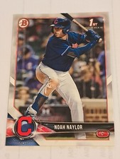 NOAH NAYLOR 2018 Bowman Draft #BD-193 / RC Rookie 1ST BOWMAN / Indians Guardians