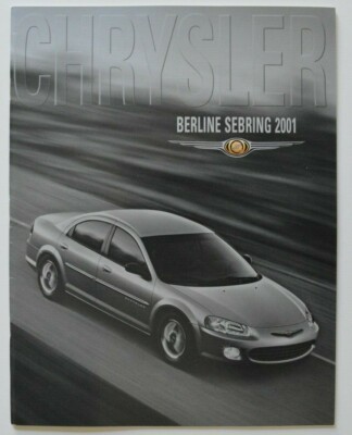 CHRYSLER SEBRING Berline 2001 dealer brochure catalog - French - Canada