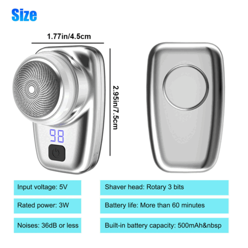 New Electric Double Blade Shaver Rechargeable Bald Head Beard Trimmer Kit IPX6 - Picture 22 of 24