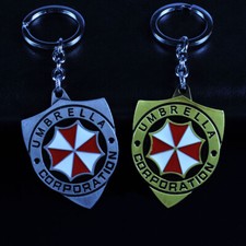 New Resident Evil Biohazard Umbrella Corporation Logo Keychain Keyring Key Chain
