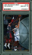 1997 Bowman's Best Basketball #106 Tim Duncan PSA 10