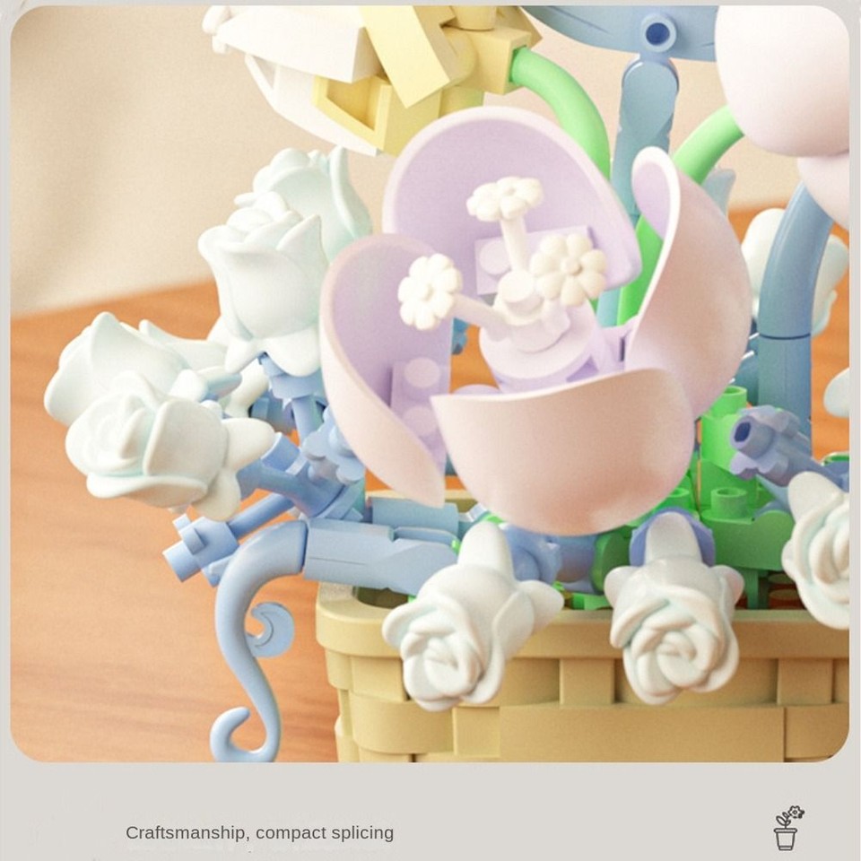DIY Flower Baskets Ornament Potted Plants Model New Building Blocks eBay