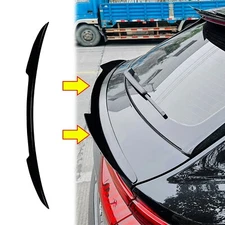 Glossy Black ABS Middle Mid Trunk Spoiler Wing Body For Audi Q8 SQ8 19-2025