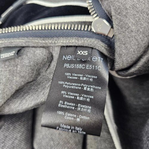 Neil Barrett Men's Gray Neoprene Sweatshirt New Size XXS - Picture 10 of 11