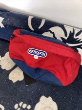VTG Outdoor Products USA made Waist Pack Hip Shoulder Sling Bag Fanny Blue Red