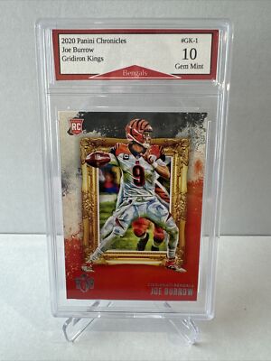 2020 Panini Chronicles JOE BURROW Gridiron Kings ROOKIE CARD #GK1 Gem Mint 10 - Foto 7