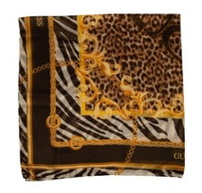 Women's GUESS Square Scarf with Print and Logo Item AWU393POL03 cm.120 x cm.