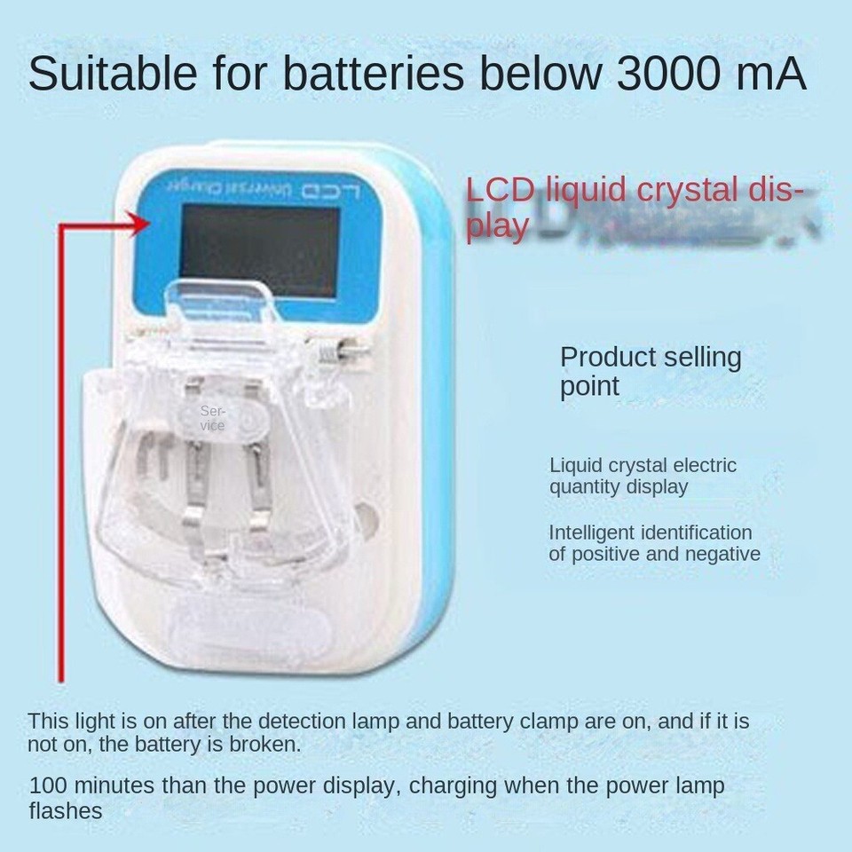 LCD Display Universal Battery Charger Mobile Battery Charger Digital